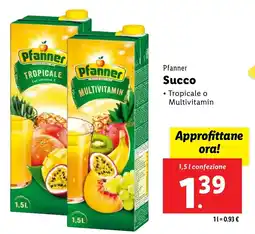 Lidl Pfanner Succo offerta