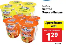 Lidl Sant'Anna SanThé Pesca o limone offerta