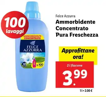 Lidl Felce Azzurra Ammorbidente Concentrato Pura Freschezza offerta