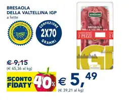 Esselunga Bresaola della valtellina igp offerta