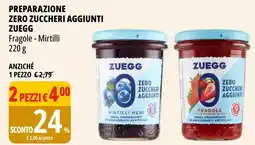 Tigros Preparazione zero zuccheri aggiunti ZUEGG offerta