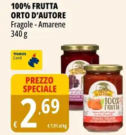 Tigros 100% frutta ORTO D'AUTORE offerta