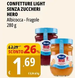 Tigros Confetture light senza zuccheri HERO offerta