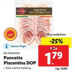 Lidl Dal Salumiere Pancetta Piacentina DOP offerta