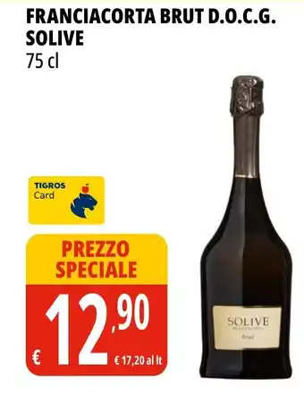 Tigros Franciacorta brut d.o.c.g. SOLIVE offerta