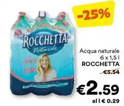 Unes Acqua naturale ROCCHETTA offerta