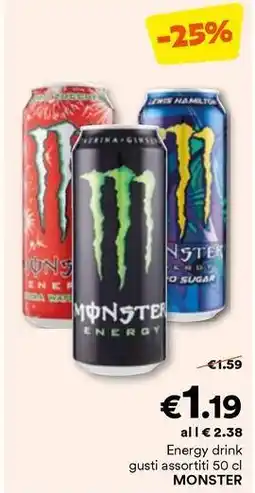 Unes Energy drink gusti assortiti MONSTER offerta