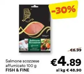 Unes Salmone scozzese affumicato FISH & FINE offerta