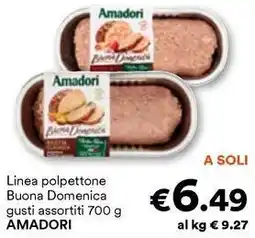 Unes Linea polpettone Buona Domenica gusti assortiti Amadori offerta