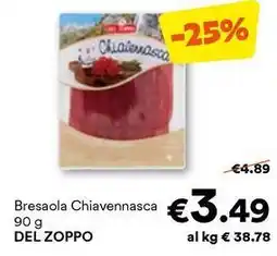 Unes Bresaola Chiavennasca DEL ZOPPO offerta