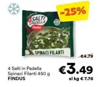 Unes 4 Salti in Padella Spinaci Filanti FINDUS offerta