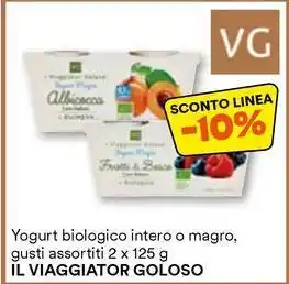 Unes Yogurt biologico intero o magro, gusti assortiti IL VIAGGIATOR GOLOSO offerta