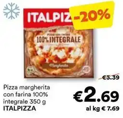 Unes Pizza margherita con farina 100% integrale ITALPIZZA offerta