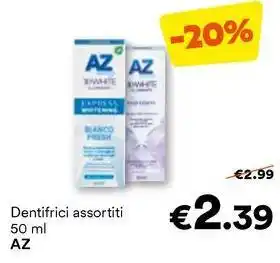 Unes AZ Dentifrici assortiti offerta