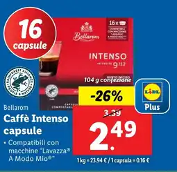 Lidl Bellarom Caffè Intenso capsule offerta