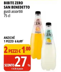 Tigros Bibite zero SAN BENEDETTO gusti assortiti offerta