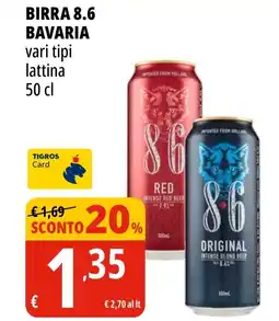 Tigros Birra 8.6 BAVARIA offerta