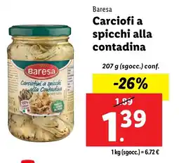 Lidl Baresa Carciofi a spicchi alla contadina offerta