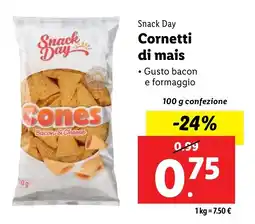 Lidl Snack Day Cornetti di mais offerta