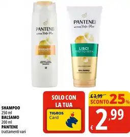 Tigros Shampoo- balsamo PANTENE offerta