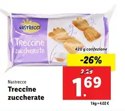 Lidl Nastrecce Treccine zuccherate offerta