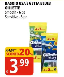 Tigros Rasoio usa e getta blue3 GILLETTE offerta