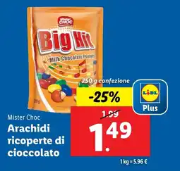 Lidl Mister Choc Arachidi ricoperte di cioccolato offerta