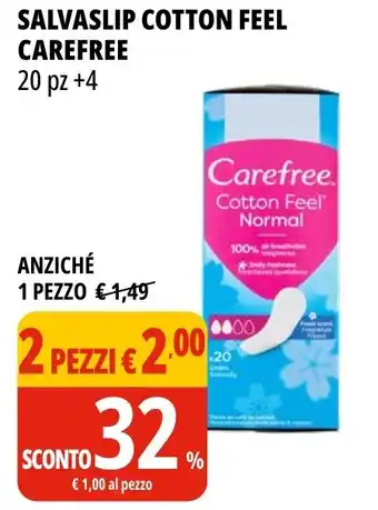 Tigros Salvaslip cotton feel CAREFREE offerta