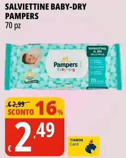 Tigros Salviettine baby-dry PAMPERS offerta