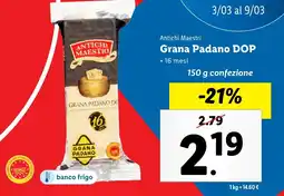 Lidl Antichi Maestri Grana Padano DOP offerta