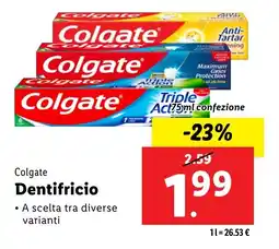 Lidl Colgate Dentifricio offerta