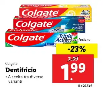 Lidl Colgate Dentifricio offerta