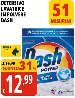 Tigros Detersivo lavatrice in polvere DASH offerta