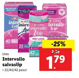 Lidl Lines Intervallo salvaslip offerta