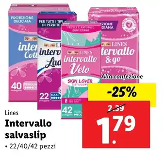 Lidl Lines Intervallo salvaslip offerta