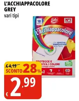 Tigros L'acchiappacolore GREY vari tipi offerta