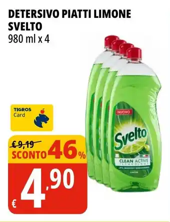 Tigros Detersivo piatti limone SVELTO offerta