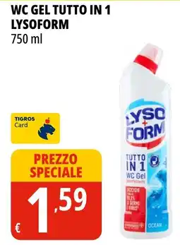 Tigros Wc gel tutto in 1 LYSOFORM offerta