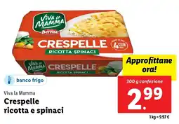 Lidl Viva la Mamma Crespelle ricotta e spinaci offerta