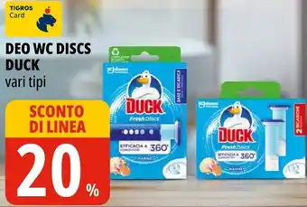 Tigros Deo wc discs DUCK vari tipi offerta