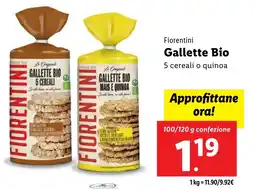 Lidl Fiorentini Gallette Bio offerta