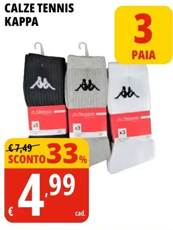 Tigros Calze tennis KAPPA offerta