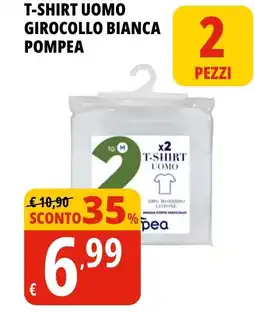 Tigros T-shirt uomo girocollo bianca POMPEA offerta