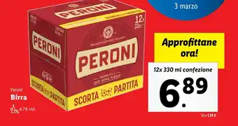 Lidl Peroni Birra offerta