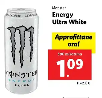 Lidl Monster Energy Ultra White offerta