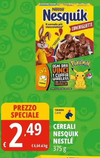 Tigros Cereali nesquik NESTLÉ offerta