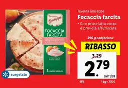 Lidl Taverna Giuseppe Focaccia farcita offerta