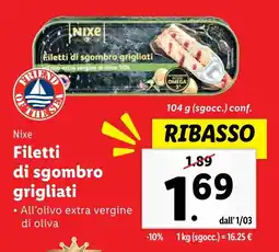 Lidl Nixe Filetti di sgombro grigliati offerta