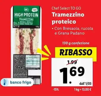 Lidl Chef Select TO GO Tramezzino proteico offerta