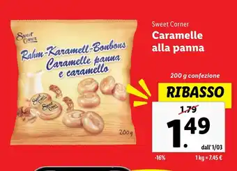 Lidl Sweet Corner Caramelle alla panna offerta